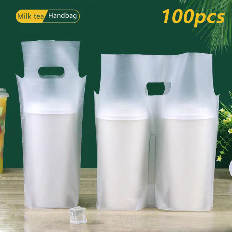 100Pcs 싱글/더블 컵 밀크티 포장 가방 반투명 투 - Xbloom Coffee Tea 리뷰 및 가격