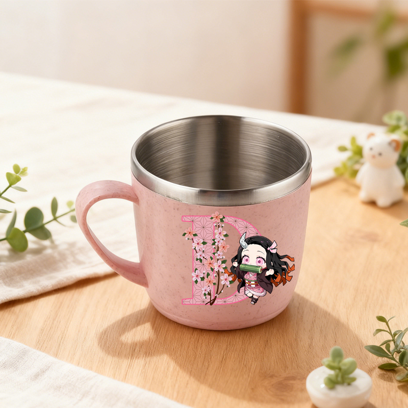 악마 슬레이어 스테인레스 스틸 워터 컵 남성 여성 네즈 - Coffee Tea Name 리뷰 및 가격